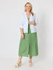 Ava Linen V-neck Dress - Fern