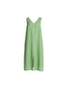 Ava Linen V-neck Dress - Fern