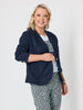 Riviera Linen Knit Blazer - Navy