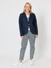 Riviera Linen Knit Blazer - Navy