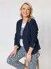 Riviera Linen Knit Blazer - Navy