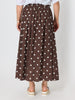 Riviera Cotton Spot Maxi Skirt - Coffee White