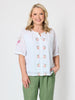 Desert Rose Embroidered Top - White
