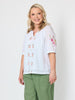 Desert Rose Embroidered Top - White