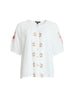 Desert Rose Embroidered Top - White