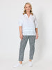 Oasis Print Slim Leg Pant - Navy/White