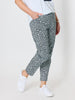Oasis Print Slim Leg Pant - Navy/White
