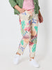 Desert Rose Floral Print Slim Leg Pant - Pink/Multi