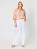 Tuscan Sunset Print Top - Mandarin Multi