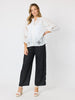 Bayview Wide Leg Linen Pant - Black