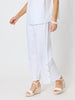 Bayview Wide Leg Linen Pant - White