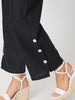 Bayview Wide Leg Linen Pant - Black