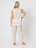 Luella Wide Leg Linen Pant - Natural