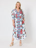 Fiesta Floral Print Dress - Rouge Multi