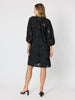Carmen Embroidered Lace Dress  - Black