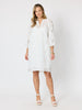 Carmen Embroidered Lace Dress  - White