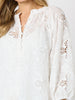 Carmen Embroidered Lace Dress  - White