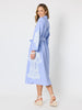 Ocean Stripe Lace Shirt Dress - Blue/White