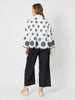 Paloma Embroidered Scalloped Shirt - White Black