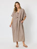 Haven Breeze Linen Dress - Mocha