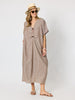 Haven Breeze Linen Dress - Mocha