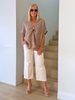 Haven Breeze Linen Top - Mocha