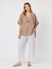 Haven Breeze Linen Top - Mocha