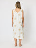 Island Breeze Embroidered Dress - Ivory Gold