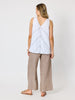 Haven Chevron Stitch Linen Cami - White Mocha