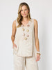 Sunset Palm Print Cami - Natural/White
