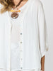 Luxe Short Sleeve Cardigan - Ivory