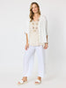 Luxe Short Sleeve Cardigan - Ivory