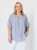 Monaco Embroidered Spot Top - Pale Blue