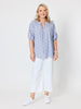 Monaco Embroidered Spot Top - Pale Blue