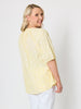Monaco Embroidered Spot Top - Lemon