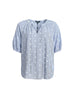 Monaco Embroidered Spot Top - Pale Blue