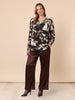 Venice Print Top - Espresso