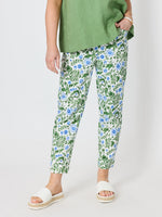 Bayside Floral Print Slim Leg Pant - Fern Multi