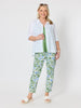 Bayside Floral Print Slim Leg Pant - Fern Multi