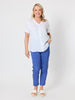 Shell Print Pant - Azure