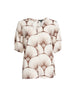 Tuscan Print Cotton Top - Coffee Multi