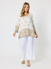 Sorrento Sunset Print Top - Ivory Gold