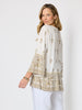 Sorrento Sunset Print Top - Ivory Gold