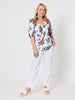 Fiesta Floral Print Top - Rouge Multi