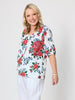 Fiesta Floral Print Top - Rouge Multi