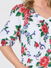 Fiesta Floral Print Top - Rouge Multi