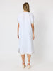 Soleil Foil Print Linen Dress - White/Gold
