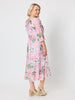 Desert Oasis Floral Print Midi Dress - Musk Multi