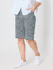 Oasis Print Short - Navy/White