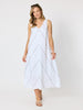 Haven Chevron Stitch Linen Dress - White Mocha
